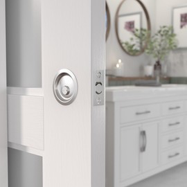 Richelieu Hardware 17RBC42 Onward Round Pocket Door Privacy Pull, Brushed Chrome