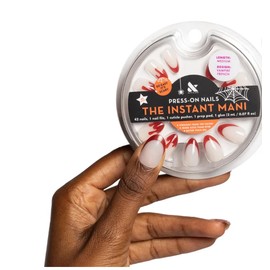 Olive & June Instant Mani Almond Medium Press-On Nails, Vampire French, 42 Pieces