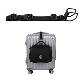 Luggage Strap,J Hook Add A Bag Luggage Strap, Adjustment Luggage Belt Strap Attach Luggage Accessories with Hands Free(Black-Normal Size)