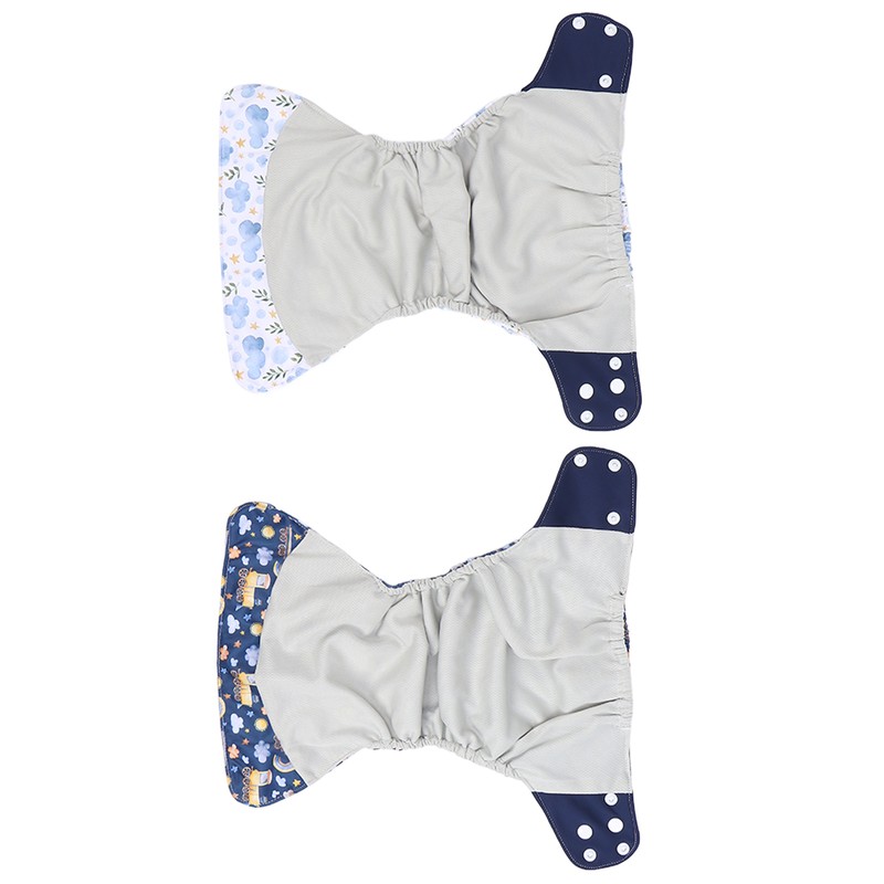 4 Pcs Reusable Cloth Diapers Easy to Set Up Washable