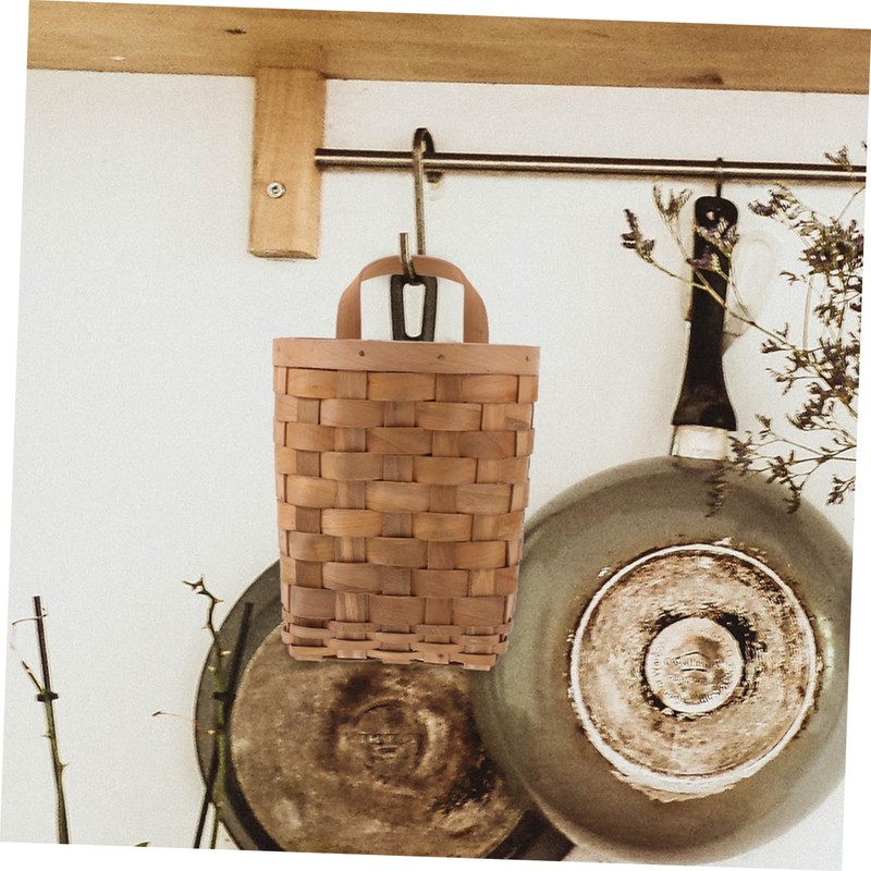 FUNOMOCYA Woven Wall Hanging Storage Baskets Natural Organizer for Kitchen
