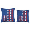 Guitar Picks American Flag Throw Pillow