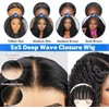 Keytac 5x5 Hd Lace Closure Wigs Human Hair Deep Wave