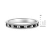 Tuscany Silver Black and White Crystal Eternity Stacking Ring -