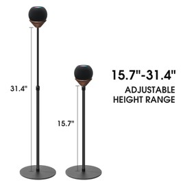 Floor Stand is Suitable for Homepod Mini, with Adjustable Height, Safety, Stability, and Anti Slip Bottom. Mini Speaker Accessories are Suitable for Living Rooms, bedrooms, Gyms(2 Pack- Black)