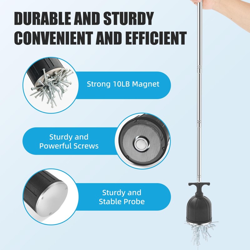 Magnetic Pickup Tool ，10LB Heavy Duty Magnet Stick with Handle,