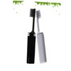 Baluue 4pcs Portable Bamboo Charcoal Toothbrushes for Travel Ergonomic Design