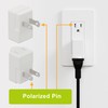 Polarized 2-Prong L Type Adapter, Vertical Right Angled Down Angle