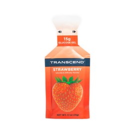 Transcend Transcend Foods Strawberry Gel (1.1 oz, Pack of 10) Fast-Acting Carb Gel Strawberry Flavor ?Caffeine Free, Gluten Free