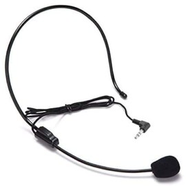 AKindle 3.5mm Wired Condenser Headset Microphone, Flexible Wired Boom Conference Speech Speaker for Coaches, Tour Guides,Presentations （Cord Length 3.3ft）