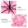 FRCOLOR Raining Folding Umbrella Transparent Travel Umbrella with Creative Floral