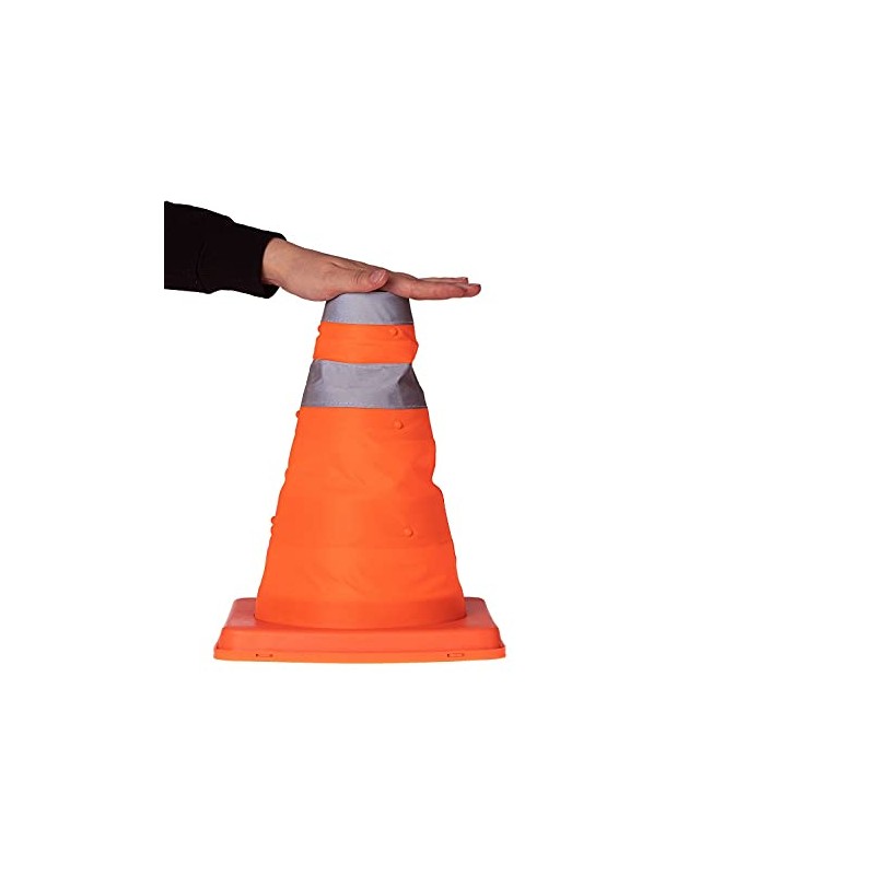 Pop-Up Collapsible Emergency Breakdown Warning Traffic Safety Cone 400mm H550250