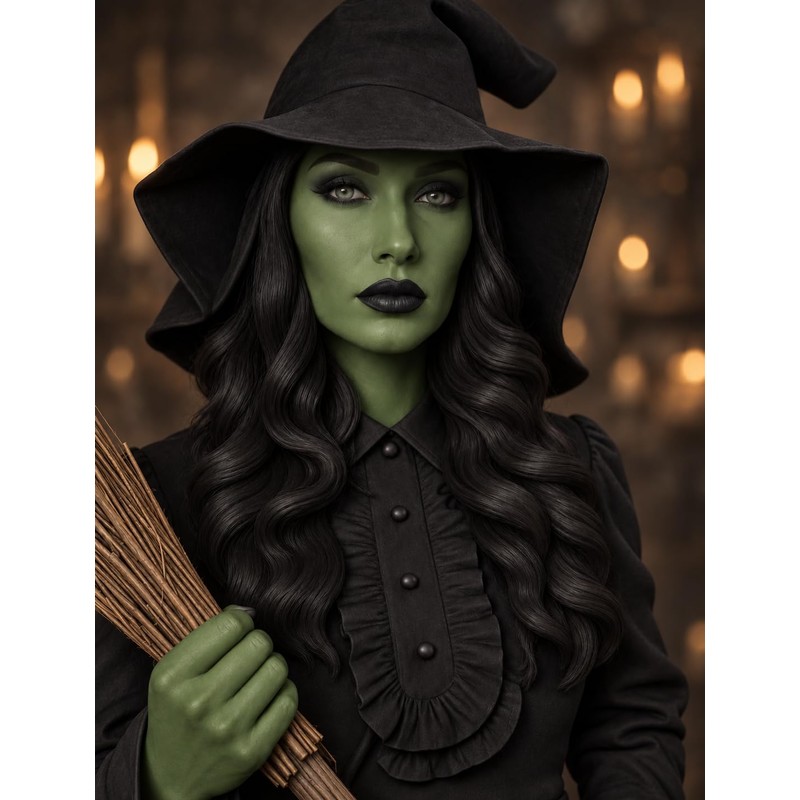 Single Black Eyeshadow Pressed Powder Compact Halloween Makeup