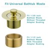 BESTILL Bathtub Drain Kit and Overflow Faceplate, Brushed Gold