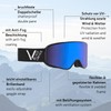 Black Crevice Unisex - Schladming Adult Ski Goggles White, Size