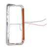 GaeaAuto Pair Headlight Bezel Trim Chrome with 12" Amber LED