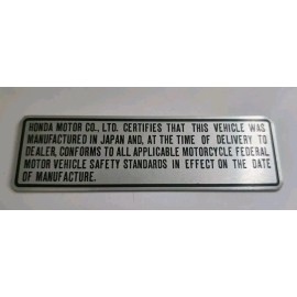 Honda CT70 Z50 Silver TAG ID