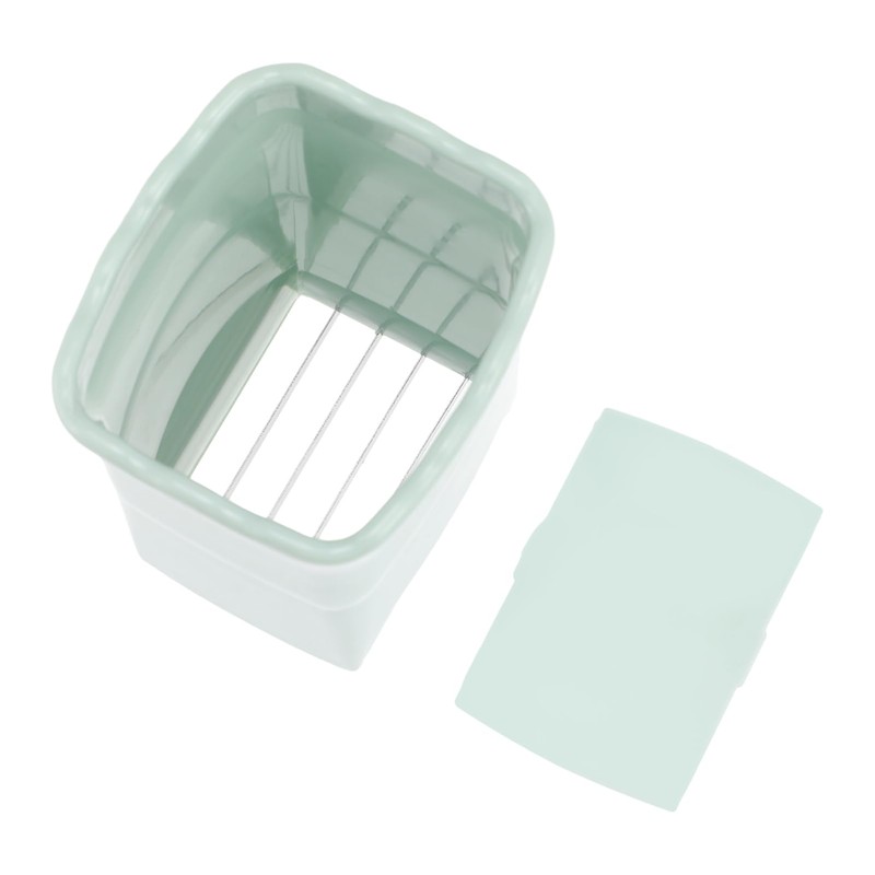 Housoutil Fruit Cutter Cup, 2 Pieces Green Egg Slicer Stainless