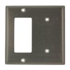 Leviton 2-Gang 1-Blank 1-DECORA (R) Brand (R)/GFCI Device Combination Wallplate,