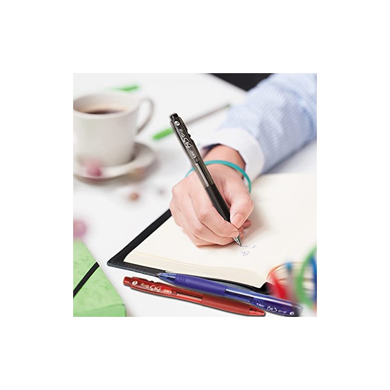 BIC BU3 Grip Bolígrafo Retráctil Mediano de 1.00 mm -