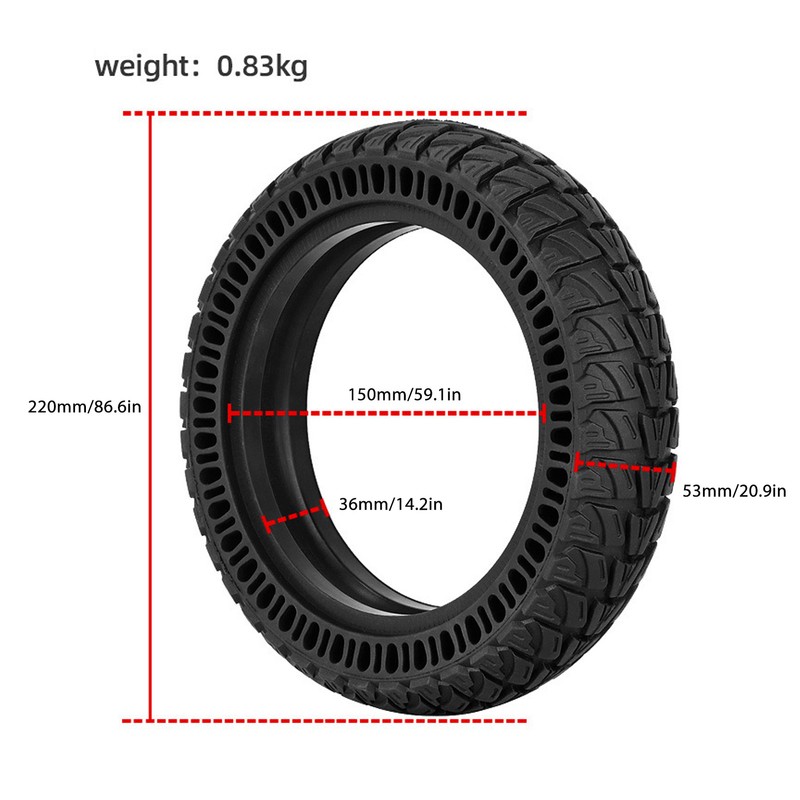 9x2.25inch Electric Scooter Solid Tires Rubber Non Slip shock Absorption
