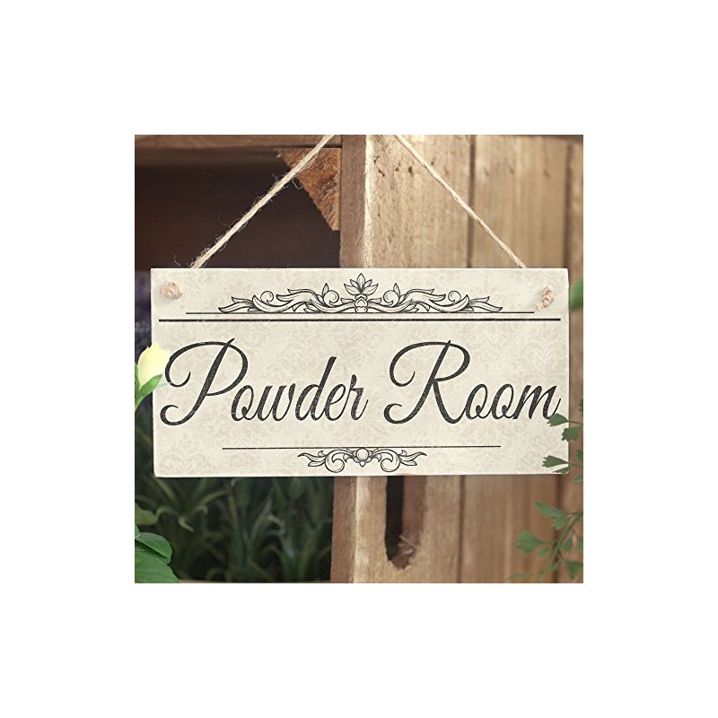 Powder Room - Handmade Shabby Chic Wooden Sign/Plaque