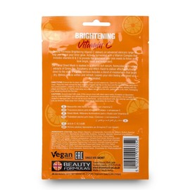 BEAUTY FORMULAS BRIGHTENING VITAMIN C FACIAL MASK, Orange