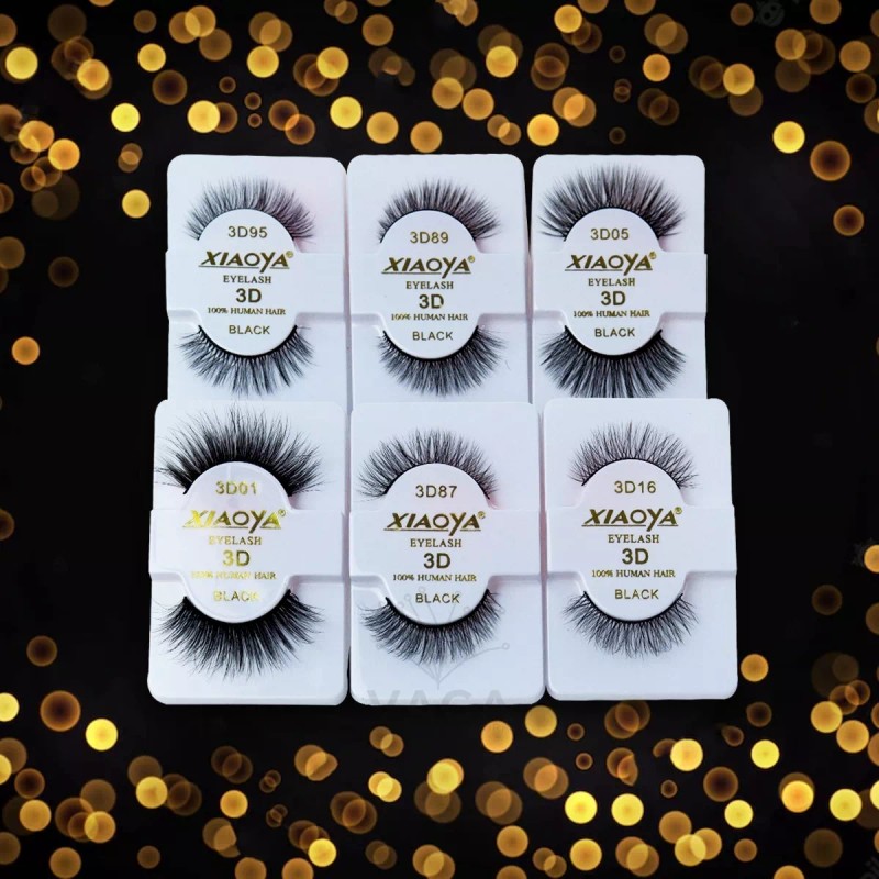 Vaga 12 Pares Pestañas Postizas 3d Naturales Volumen