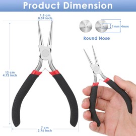 Round Nose Pliers, Wire Jewelry Making Tools Bead Pliers for Wire Wrapping, Jump Rings Making, Jewelry Making Supplies, DIY Craft