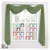 Megachest TAILORED VOILE WINDOW SCARF PELMET (moss, 56"X197"X1 Panel)