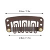 Broches para Peluca, 100 Piezas 6 Dientes Clips para Peluca