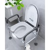 Toilet Seat Riser Extra Wide, 500lb Raised Toilet Seat with