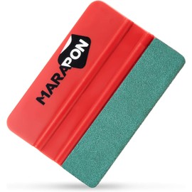 MARAPON MARAPON? Rakel fr Folie [10x7.3 cm] mit Vliesberzug - Fr Fensterfolien und Auto Folien - Hochwertige Folienrakel auch fr Carbon Folie und Trockenfolierung