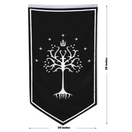 2but Tree of Gondor flag the Rings flags 30x50 inch banner (Black Vertical)