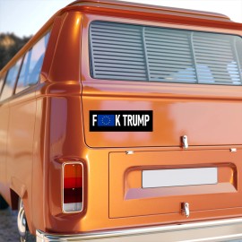 Anti Trump with EU Flag Sticker Large 3x9 Anti Trump European Union Tariff Stick