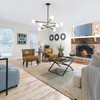 KAISITE Modern Sputnik Chandelier - 8-Light Ceiling Light Fixture Height