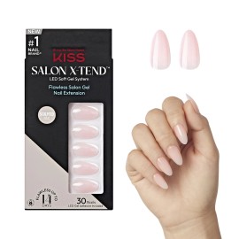 KISS Medium Length Light Beige Gel Nail Extensions Led Soft Gel System Kit