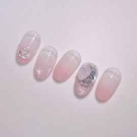 Opalose handmade nail tips - Coffin Midi / 오팔로즈 수제네일팁 - 코핀미디
