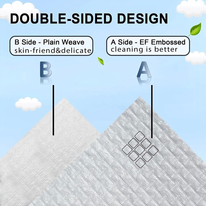 Clean Might Face Towels XL,100% Biodegradable Face Towel,