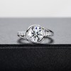 Raivari Moissanite Promise Rings 3 CT Bezel Setting Round Lab