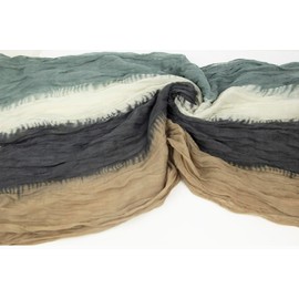 Glamexx24 Women's Scarf Tube Scarf Light Loop Scarf Neckerchief Scarf Soft and Comfortable on the Skin, Light brown-green-dark grey