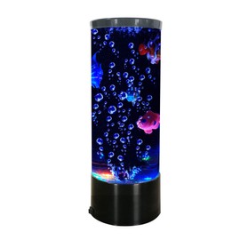 Mini Fish Lava Lamp Bluetooth Speaker Bubble LED Fantasy Multi-Color Changing Aquarium Light with 4 Artificial Fish Electric Mood Night Light for Home Office Living Room Decor Gifts for Men Women Kids