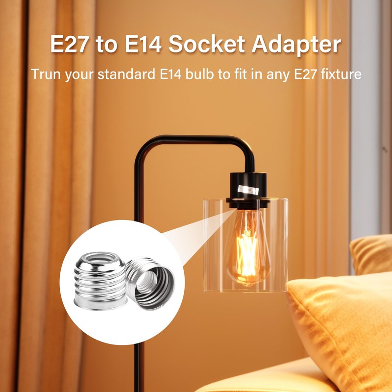 SinLoon 10 Pcs E27 to E14 Socket Adapter E27 to