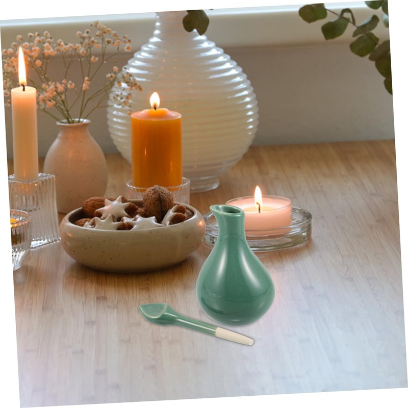 BIUDECO Essential Oil Bottle Ceramic Oil Jar Aromatherapy Purifier Empty