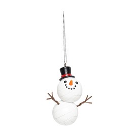 The Bridge Collection Volleyball Snowman Ornament - Unique and Fun Volleyball Smiling Snowman Christmas Tree Ornament - Keepsake Sports Ornaments