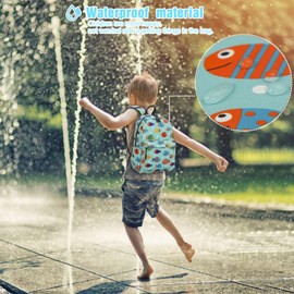 Kid Book Backpack Baby Child School Bag Kindergarten Canvas Daypack Cartoon Coin Purse (Green)