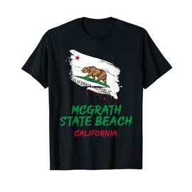 McGrath State Beach California Paint Splatter Flag Vacation T-Shirt