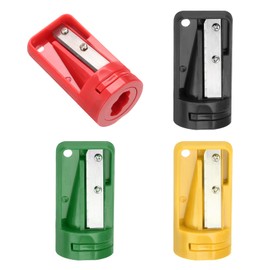 QUARKZMAN Pack of 4 Carpenter's Pencil Sharpeners, Carpenters, Pencil Sharpeners for Carpenters Pencil, Portable Pencil Sharpener for Woodworking (Four Colours 4)