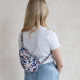 AmeriBag 10" Print Crossbody Sling Baglett (Wild Blue)