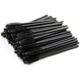 50 cepillos desechables para pestañas, aplicador de varita de rímel suave, cepillo extensión pestañas para kit maquillaje, mujeres y niñas, negro